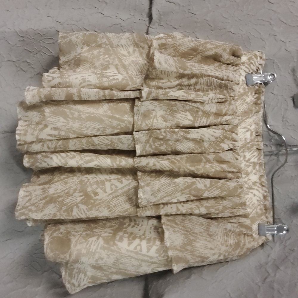 Cute Neutral Multi-Layered Ruffled Mini Skirt, BNWT, Size L Orig $108